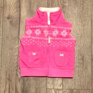 🌸3/$30🌸2/$15❤️5/$25❤️ CARTER’S | neon pink fair isle print fleece vest
